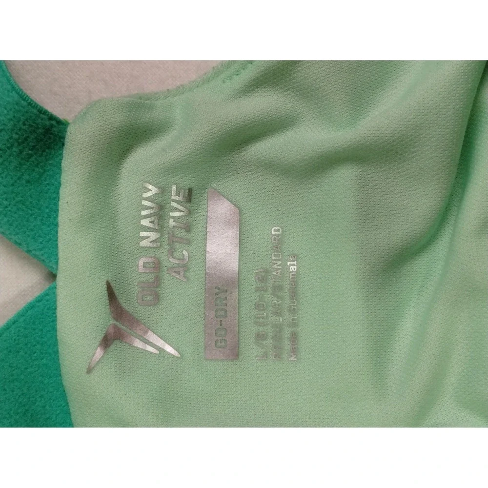 Old Navy Active Go Dry Girls Size Large Green Tank Top‎ Leggings Set Dance Cheer